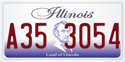 IL license plate A353054