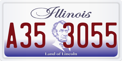 IL license plate A353055