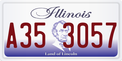 IL license plate A353057