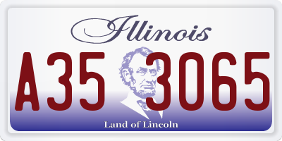 IL license plate A353065