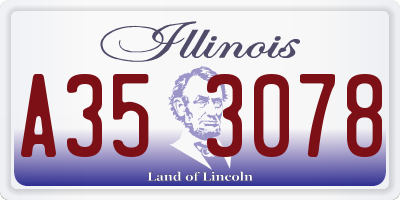 IL license plate A353078