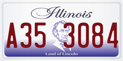 IL license plate A353084