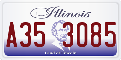 IL license plate A353085