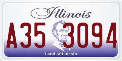 IL license plate A353094
