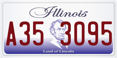 IL license plate A353095