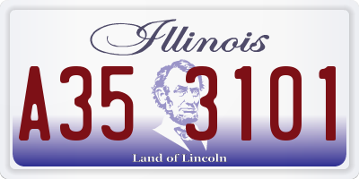 IL license plate A353101
