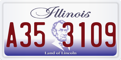 IL license plate A353109