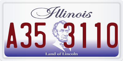 IL license plate A353110