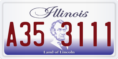 IL license plate A353111
