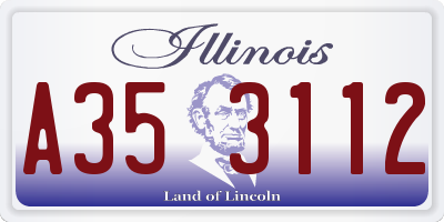 IL license plate A353112