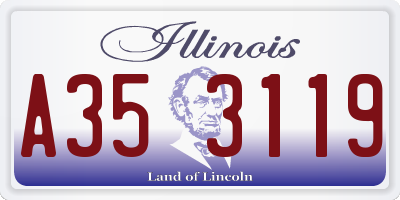 IL license plate A353119
