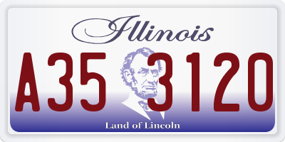 IL license plate A353120