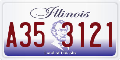 IL license plate A353121
