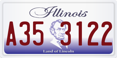 IL license plate A353122