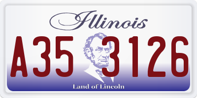 IL license plate A353126