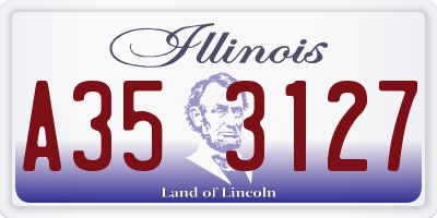 IL license plate A353127