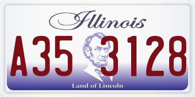 IL license plate A353128