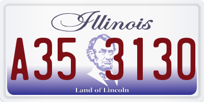 IL license plate A353130