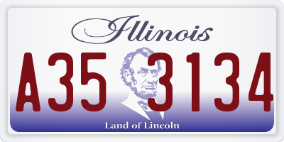 IL license plate A353134
