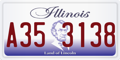 IL license plate A353138