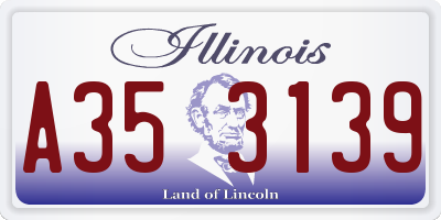 IL license plate A353139