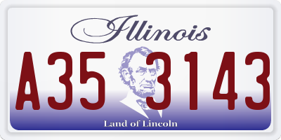 IL license plate A353143