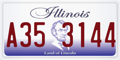 IL license plate A353144