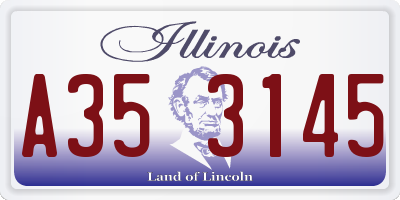 IL license plate A353145