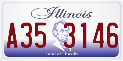 IL license plate A353146