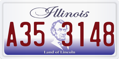 IL license plate A353148