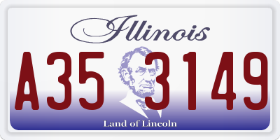 IL license plate A353149