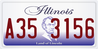 IL license plate A353156