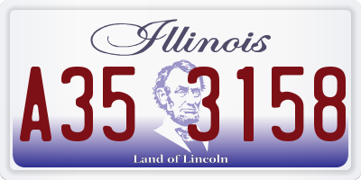 IL license plate A353158
