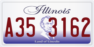 IL license plate A353162