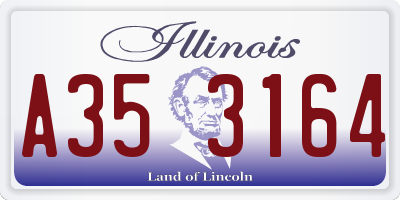 IL license plate A353164