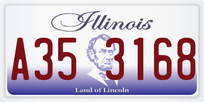 IL license plate A353168