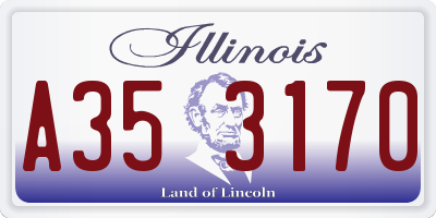 IL license plate A353170