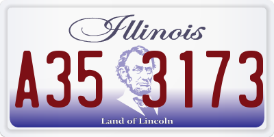 IL license plate A353173