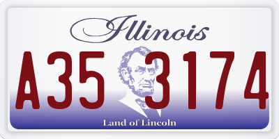 IL license plate A353174