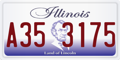 IL license plate A353175