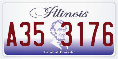 IL license plate A353176