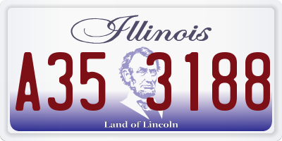IL license plate A353188