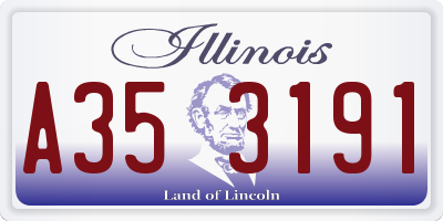 IL license plate A353191