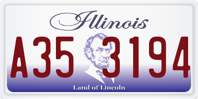 IL license plate A353194