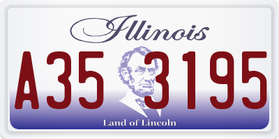 IL license plate A353195