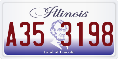 IL license plate A353198