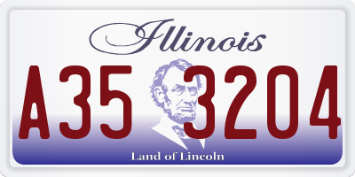 IL license plate A353204