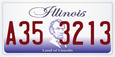 IL license plate A353213