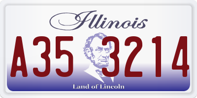 IL license plate A353214