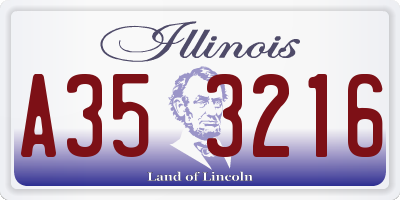IL license plate A353216